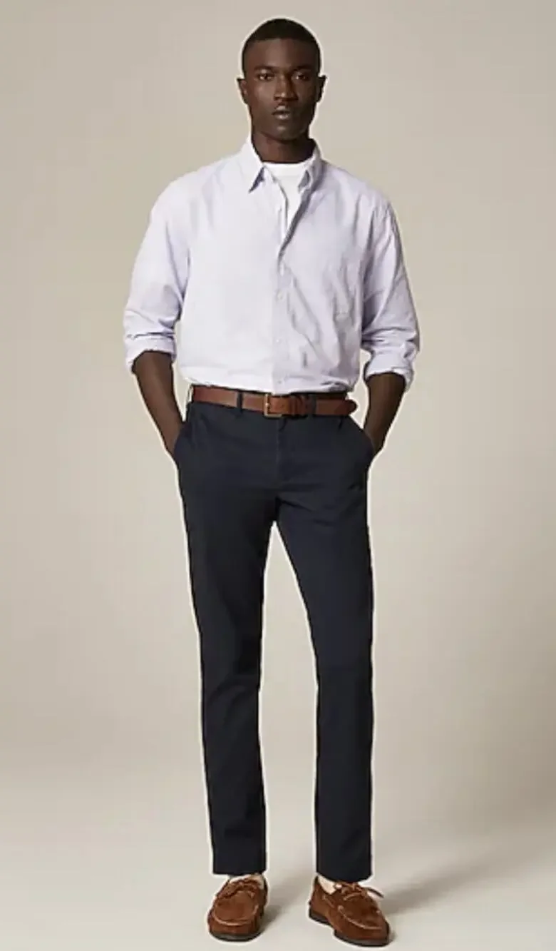 JCrew 770 Straight-Fit Core Stretch Chino Pants Mens W32 L30 Blue AR886 Twill